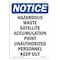 Signmission OSHA Notice Sign, 5" Height, Hazardous Waste Satellite Accumulation Sign, Portrait OS-NS-D-35-V-13340 - alternate 1
